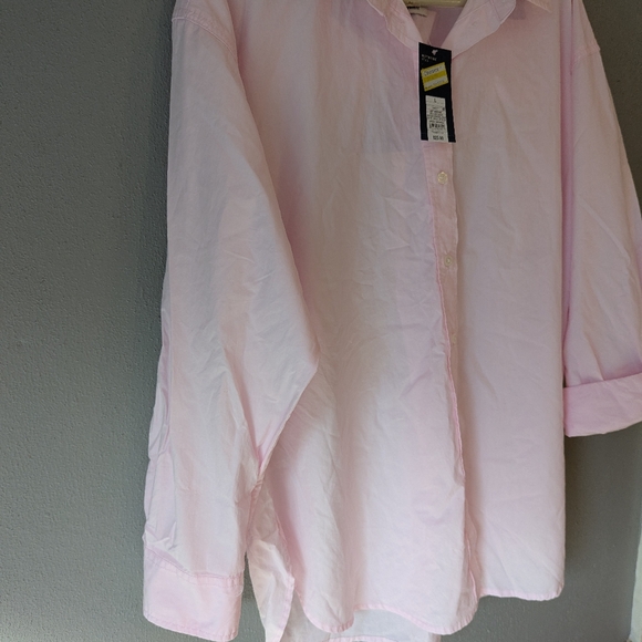 Universal Thread Oversized Long Sleeve Collared Button-Down Shirt - Light Pink L - Picture 3 of 7